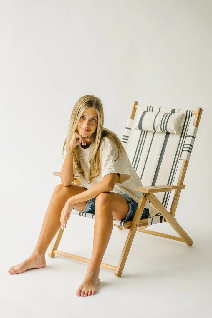 Piper & Scoot Accessories The Tommy Chair In Vintage Black Stripe