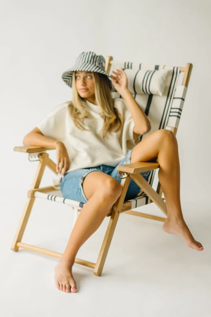 Piper & Scoot Accessories The Tommy Chair In Vintage Black Stripe