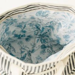 Piper & Scoot The Cooler Tote Bag In Navy Stripe