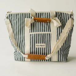 Piper & Scoot The Cooler Tote Bag In Navy Stripe