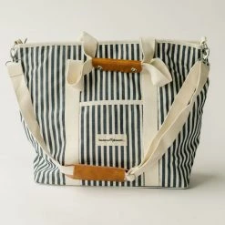 Piper & Scoot The Cooler Tote Bag In Navy Stripe
