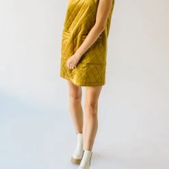 Piper & Scoot Dresses The Zoella Overall Dress In Moss