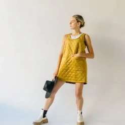 Piper & Scoot Dresses The Zoella Overall Dress In Moss