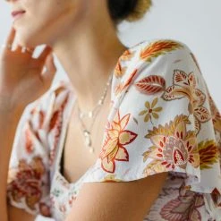 Piper & Scoot The Echo Square Neck Midi Dress In Sunset Multi