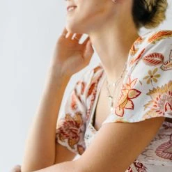 Piper & Scoot The Echo Square Neck Midi Dress In Sunset Multi