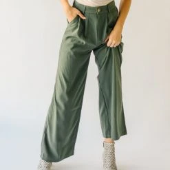 Piper & Scoot The Jorah Pleated Trouser In Olive
