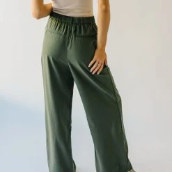 Piper & Scoot The Jorah Pleated Trouser In Olive