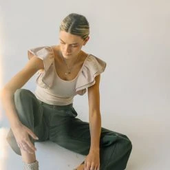 Piper & Scoot The Jorah Pleated Trouser In Olive