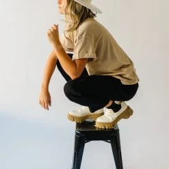 Piper & Scoot The Three Palms Graphic Tee In Sand