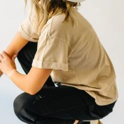 Piper & Scoot The Three Palms Graphic Tee In Sand