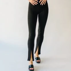 Piper & Scoot Bottoms + Jumpsuits The Kysa Ponte Trouser Pant In Black