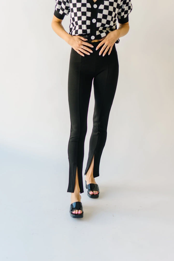 Piper & Scoot Bottoms + Jumpsuits The Kysa Ponte Trouser Pant In Black