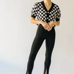 Piper & Scoot Bottoms + Jumpsuits The Kysa Ponte Trouser Pant In Black