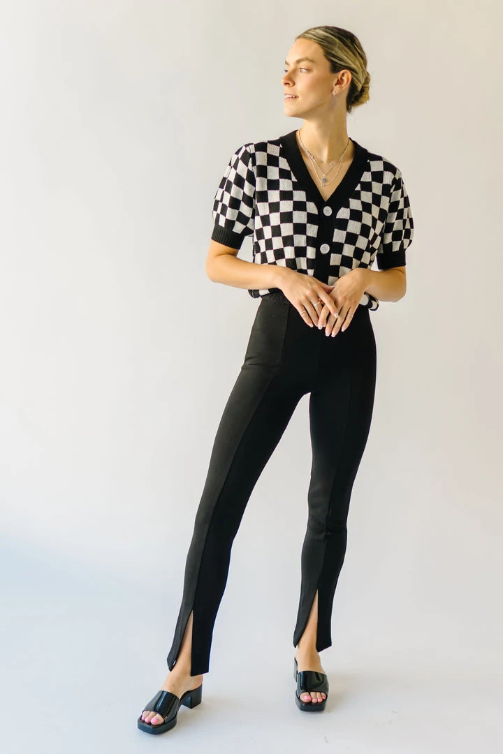 Piper & Scoot Bottoms + Jumpsuits The Kysa Ponte Trouser Pant In Black
