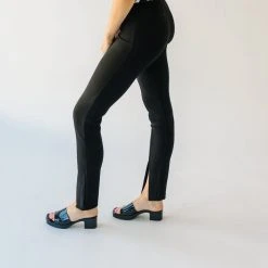 Piper & Scoot Bottoms + Jumpsuits The Kysa Ponte Trouser Pant In Black