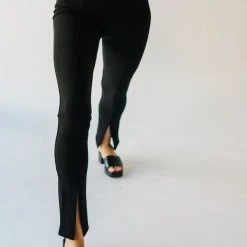 Piper & Scoot Bottoms + Jumpsuits The Kysa Ponte Trouser Pant In Black