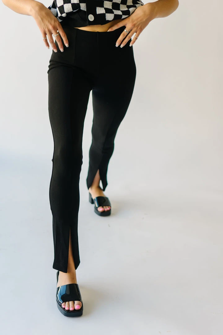Piper & Scoot Bottoms + Jumpsuits The Kysa Ponte Trouser Pant In Black
