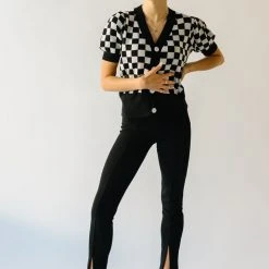 Piper & Scoot Bottoms + Jumpsuits The Kysa Ponte Trouser Pant In Black