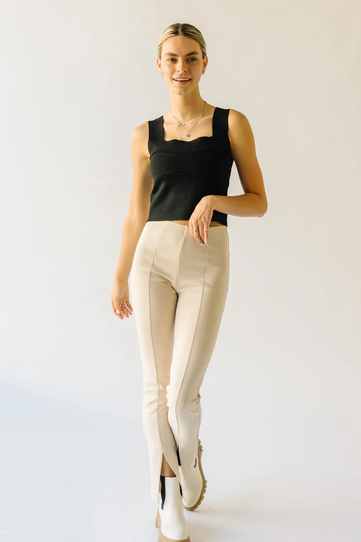 Piper & Scoot The Kysa Ponte Trouser Pant In Ivory