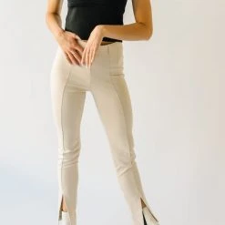 Piper & Scoot The Kysa Ponte Trouser Pant In Ivory