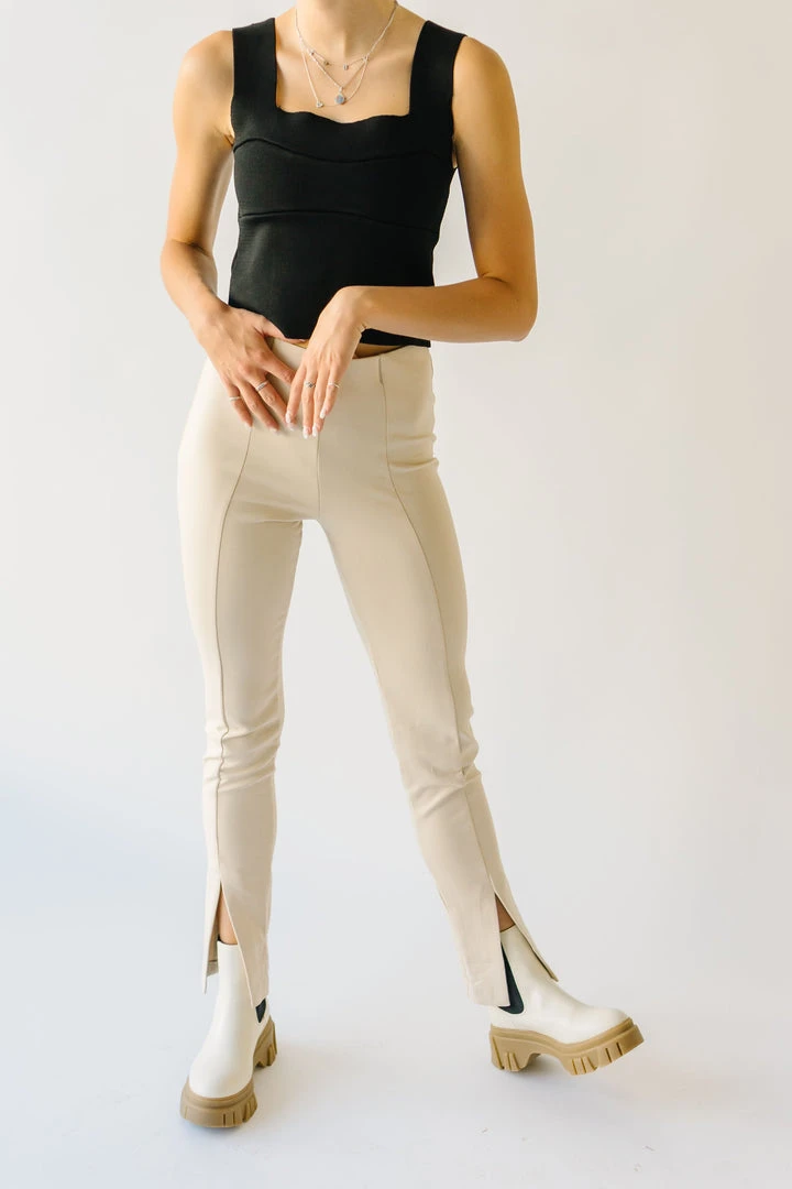 Piper & Scoot The Kysa Ponte Trouser Pant In Ivory