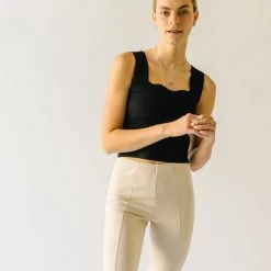 Piper & Scoot The Kysa Ponte Trouser Pant In Ivory