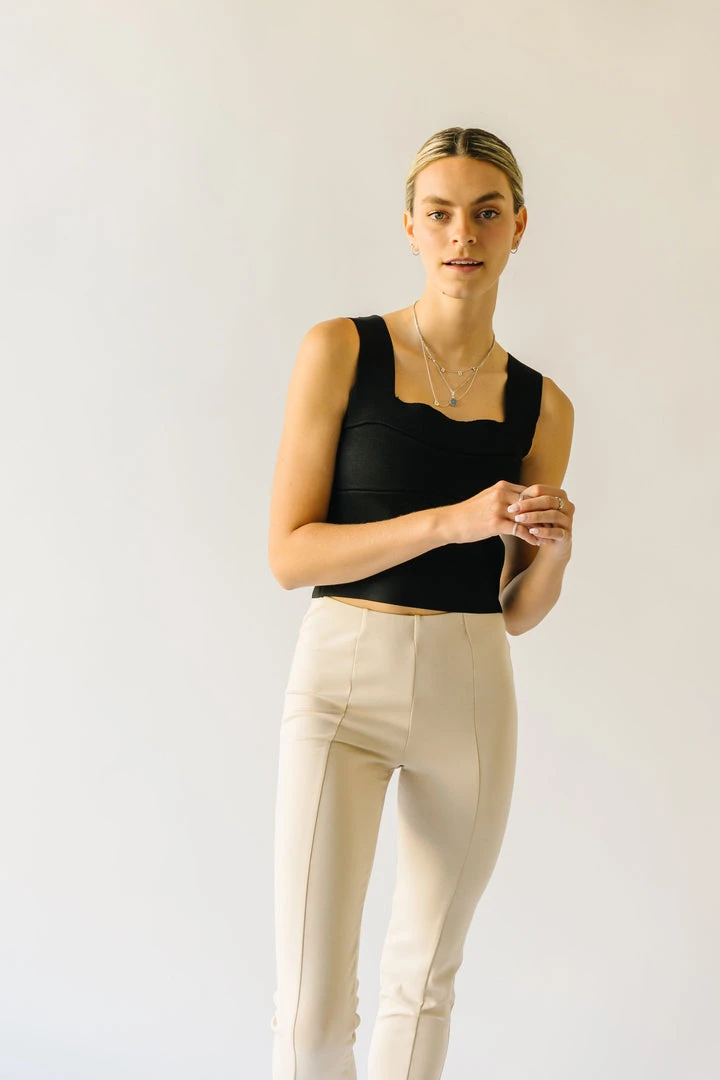 Piper & Scoot The Kysa Ponte Trouser Pant In Ivory