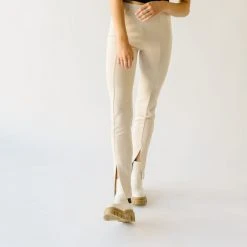 Piper & Scoot The Kysa Ponte Trouser Pant In Ivory