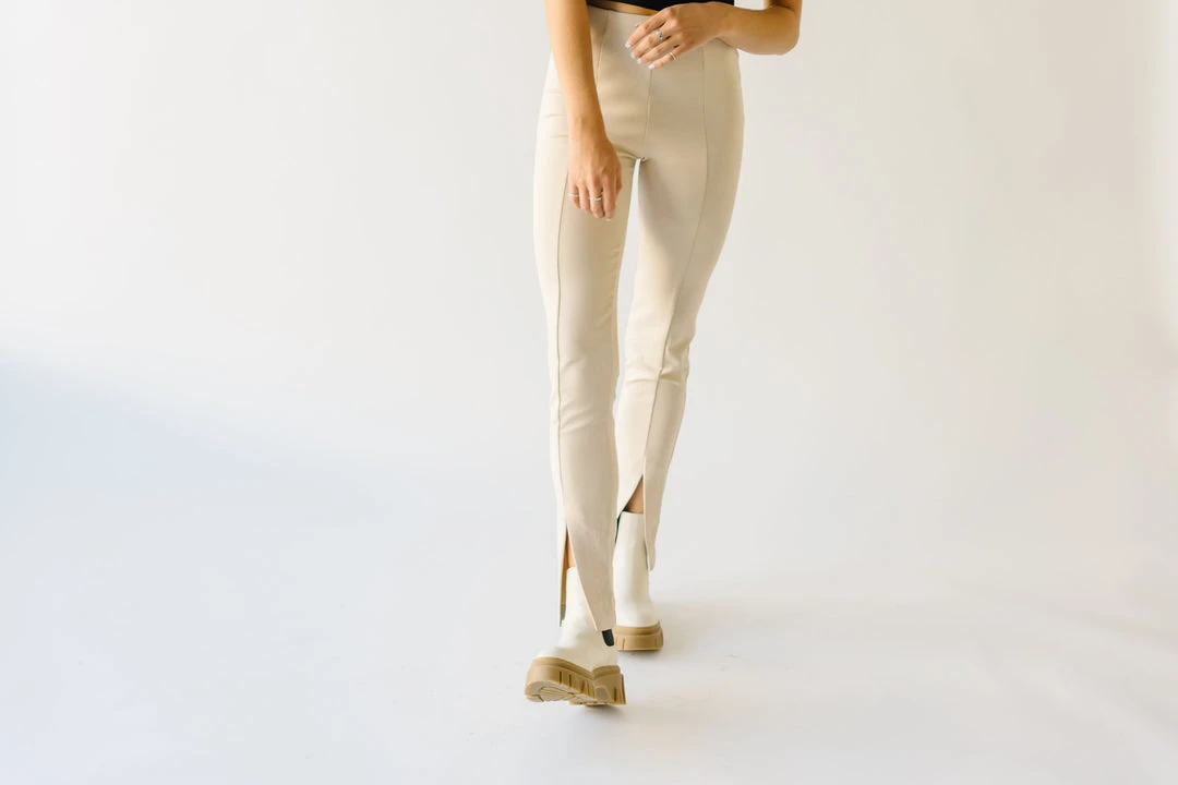 Piper & Scoot The Kysa Ponte Trouser Pant In Ivory