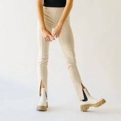 Piper & Scoot The Kysa Ponte Trouser Pant In Ivory