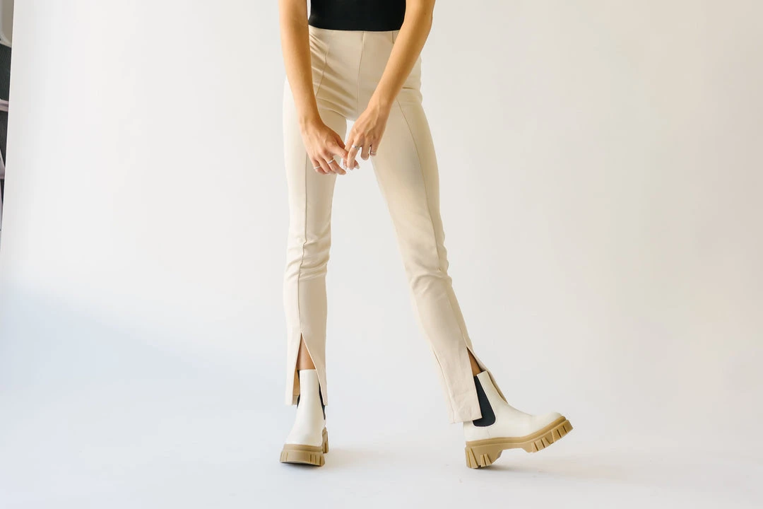 Piper & Scoot The Kysa Ponte Trouser Pant In Ivory