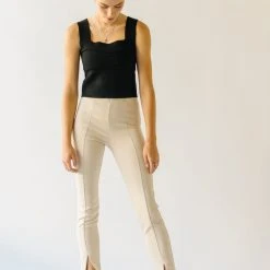 Piper & Scoot The Kysa Ponte Trouser Pant In Ivory