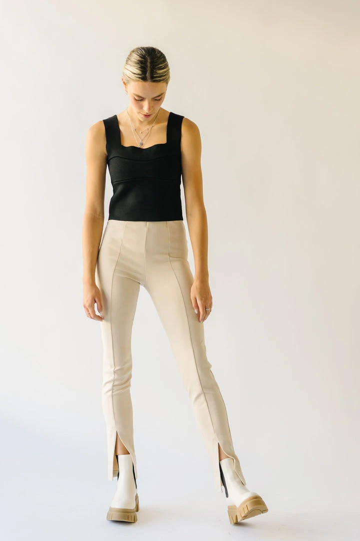 Piper & Scoot The Kysa Ponte Trouser Pant In Ivory