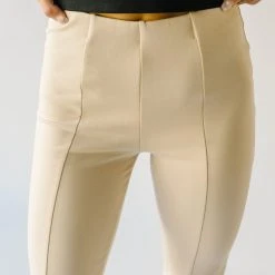 Piper & Scoot The Kysa Ponte Trouser Pant In Ivory