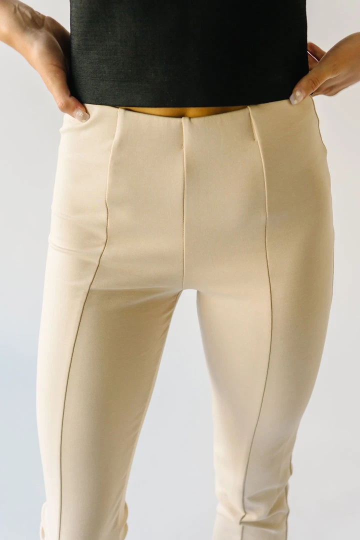 Piper & Scoot The Kysa Ponte Trouser Pant In Ivory