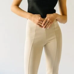 Piper & Scoot The Kysa Ponte Trouser Pant In Ivory