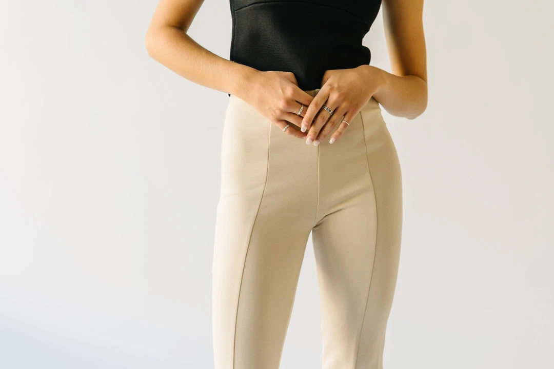 Piper & Scoot The Kysa Ponte Trouser Pant In Ivory