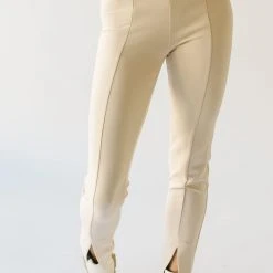 Piper & Scoot The Kysa Ponte Trouser Pant In Ivory