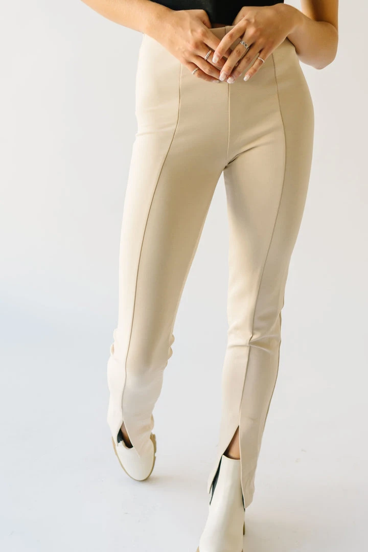 Piper & Scoot The Kysa Ponte Trouser Pant In Ivory