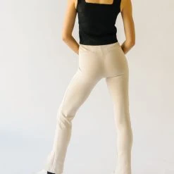 Piper & Scoot The Kysa Ponte Trouser Pant In Ivory