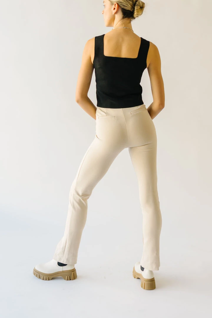 Piper & Scoot The Kysa Ponte Trouser Pant In Ivory