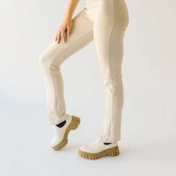 Piper & Scoot The Kysa Ponte Trouser Pant In Ivory