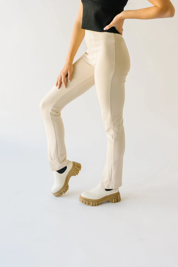 Piper & Scoot The Kysa Ponte Trouser Pant In Ivory