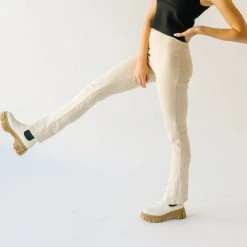 Piper & Scoot The Kysa Ponte Trouser Pant In Ivory
