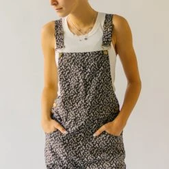 Piper & Scoot The Bruno Floral Overalls In Black Bottoms + Jumpsuits