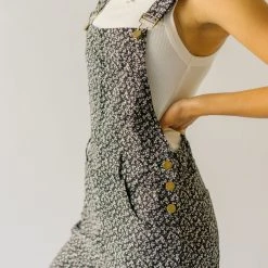 Piper & Scoot The Bruno Floral Overalls In Black Bottoms + Jumpsuits