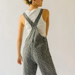 Piper & Scoot The Bruno Floral Overalls In Black Bottoms + Jumpsuits