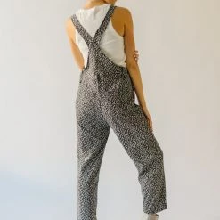 Piper & Scoot The Bruno Floral Overalls In Black Bottoms + Jumpsuits
