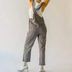 Piper & Scoot The Bruno Floral Overalls In Black Bottoms + Jumpsuits