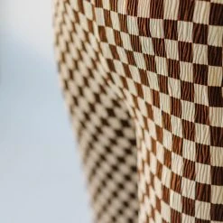 Piper & Scoot The Corina Pleated Trouser In Brown Check Bottoms + Jumpsuits